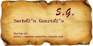 Serbán Gusztáv névjegykártya