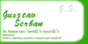 gusztav serban business card